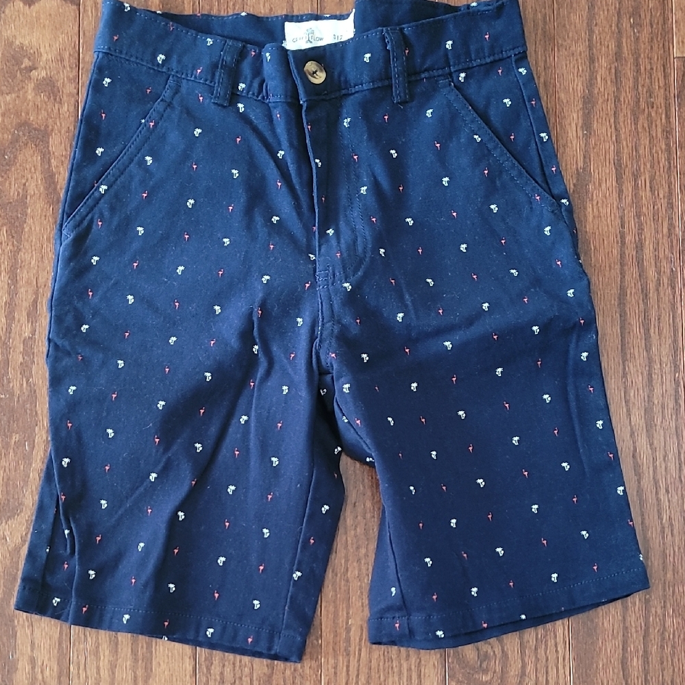 Navy Blue Kids Shorts with Pattern